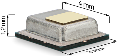 Technische Zeichnung - Sensirion STCC4 Miniatur-CO2-Sensor