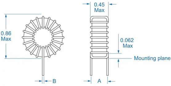 Technische Zeichnung - Signal Transformer / Bel Hochstrom-Hochtemperatur-Ringkerndrosseln