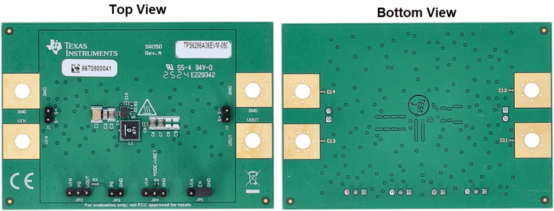 Technische Zeichnung - Texas Instruments TPS6286AxxEVM-050 Wandler-Evaluierungsmodule