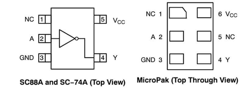 onsemi NC7SZU04A Buffer