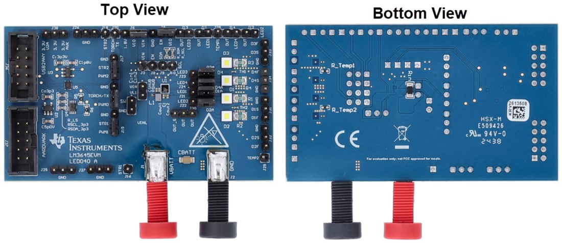 Technische Zeichnung - Texas Instruments LM3645EVM Evaluierungsmodul (EVM)