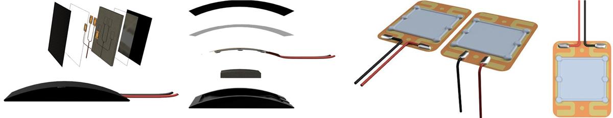 Infografik - PUI Audio Flexibler piezoelektrischer haptischer Aktuator HD-PAF1419