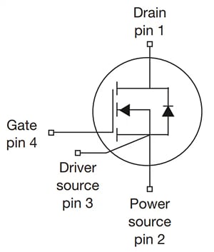 Applikations-Schaltungsdiagramm - Vishay Semiconductors MXP120A MaxSiC™ 1.200 V N-Kanal-MOSFETs