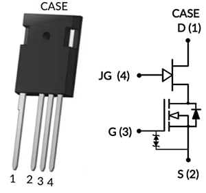 Applikations-Schaltungsdiagramm - onsemi UG3SC Kombi-FET von 1.200 V, 7,6 mΩ