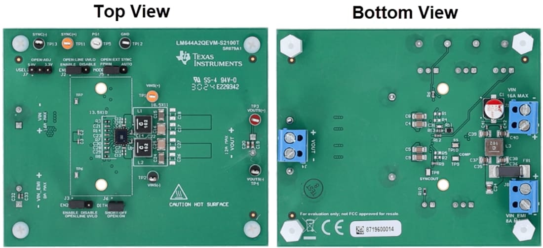 Technische Zeichnung - Texas Instruments LM644A2QEVM-S2100T Evaluierungsmodul (EVM)