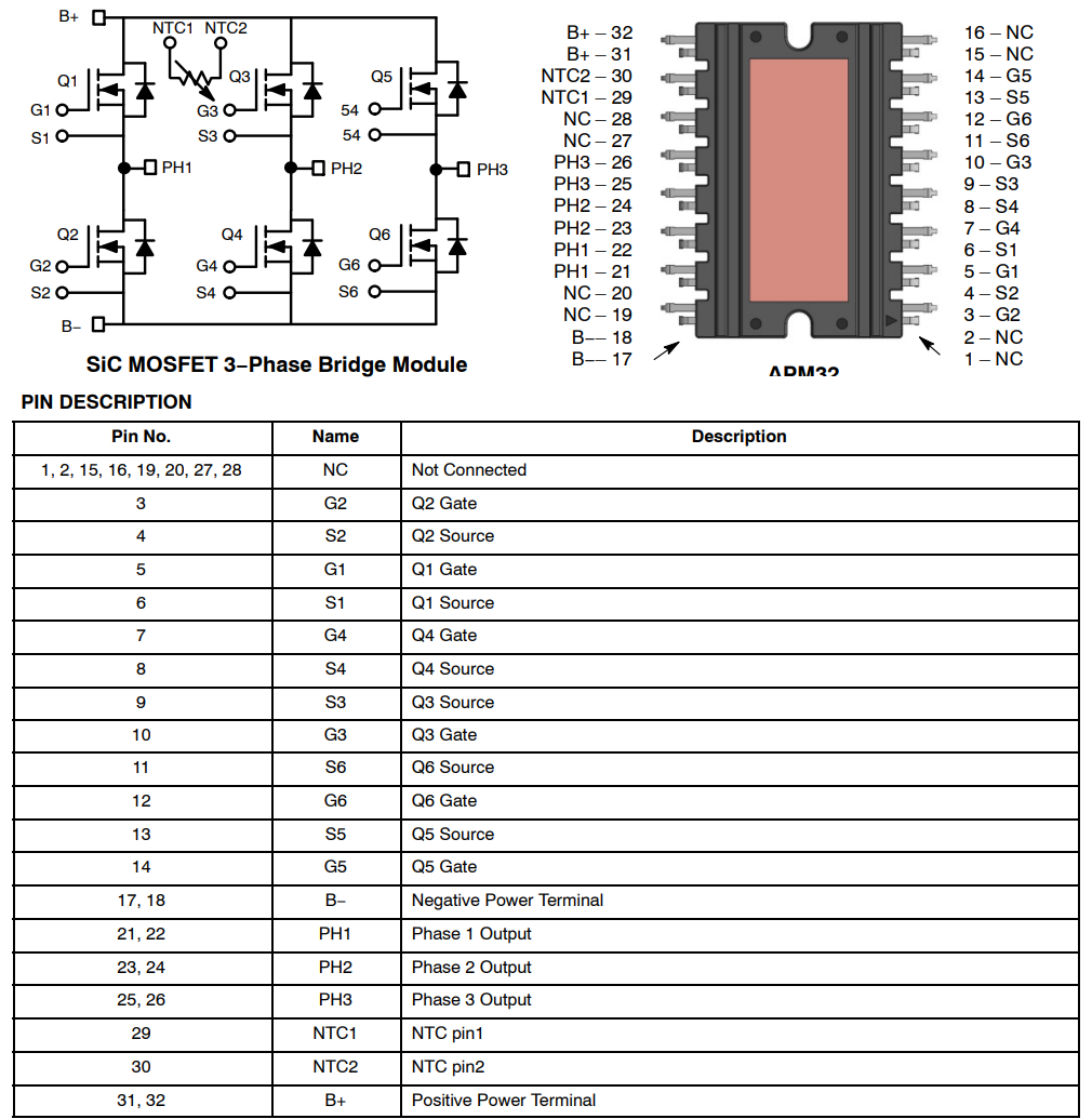 onsemi NVXK2VR40WXT2 Siliziumkarbid(SiC)-Modul