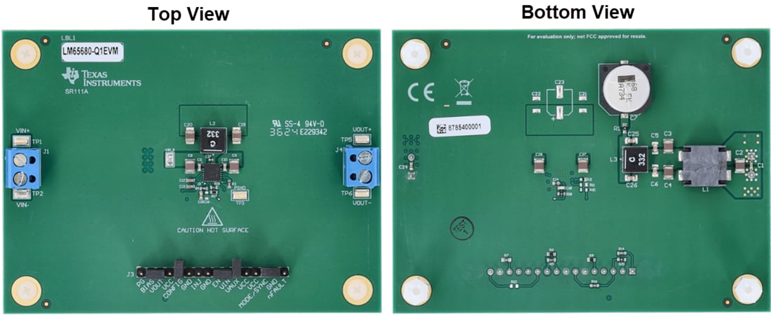 Technische Zeichnung - Texas Instruments LM65680-Q1EVM Evaluierungsmodul (EVM)