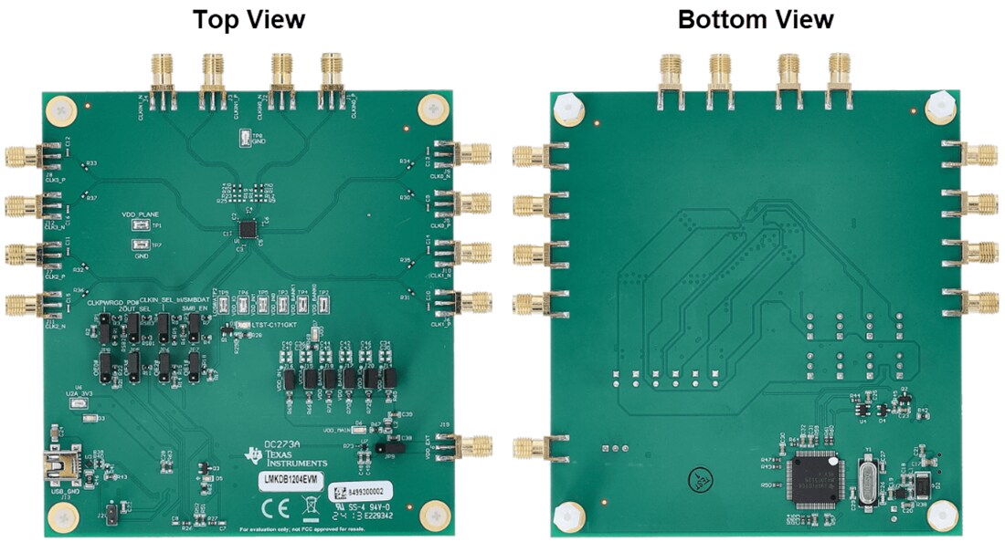 Technische Zeichnung - Texas Instruments LMKDB1204EVM Evaluierungsmodul (EVM)