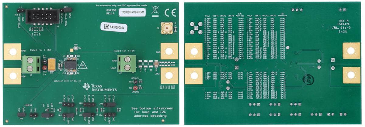 Schaltungsanordnung - Texas Instruments TPSM8287AxxxxxEVM Evaluierungsmodule