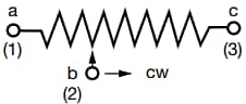 Applikations-Schaltungsdiagramm - Vishay / Sfernice TS7 Abgedichtete quadratische Cermet-Trimmer von 1/4 Zoll (6,35 mm) mit einfacher Windung 