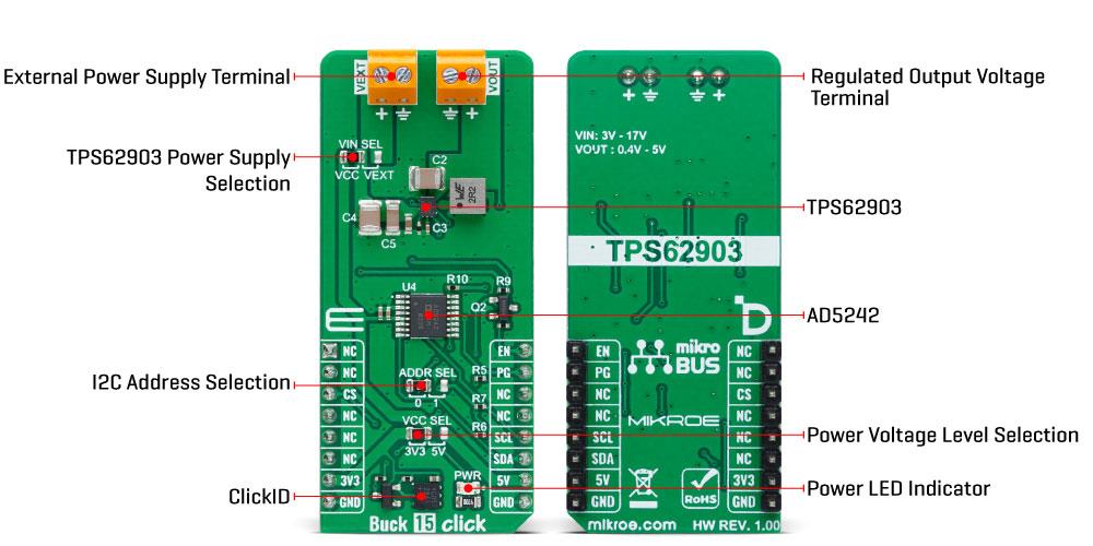 Mikroe MIKROE-6044 Buck 15 Click