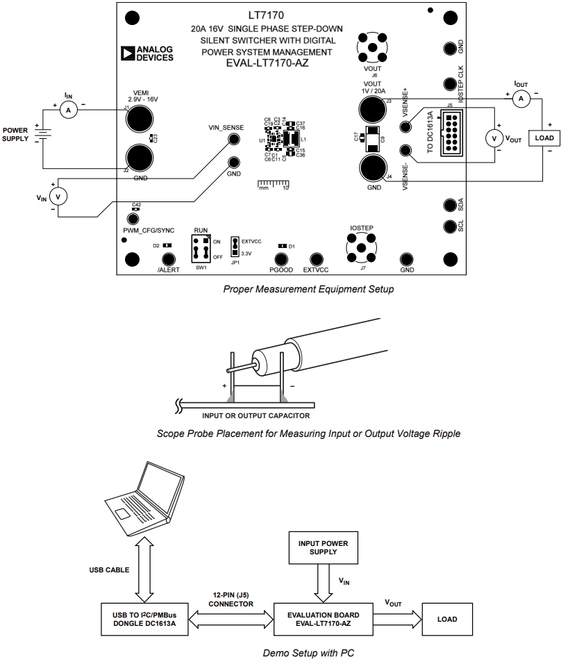 Analog Devices Inc. EVAL-LT7170 Evaluierungsboards
