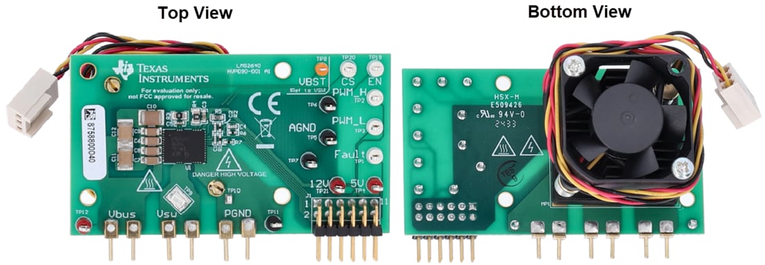 Technische Zeichnung - Texas Instruments LMG2640EVM-090 Tochterplatinen-Evaluierungsmodul