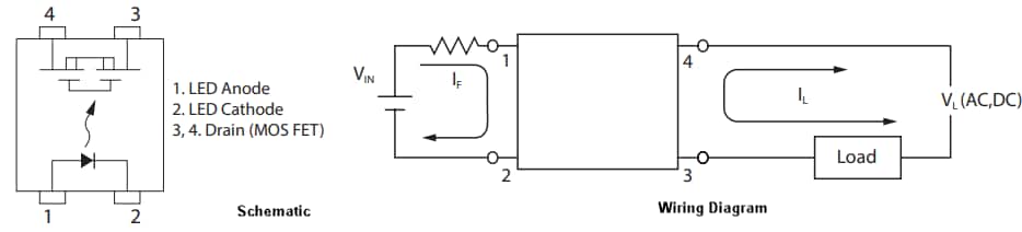 Schematic - Coto Technology CotoMOS® C241S High Current MOSFET Relay