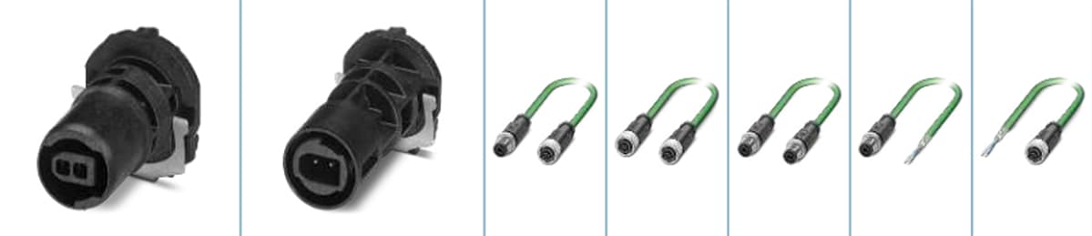 Tabelle - Phoenix Contact ONEPAIR SPE M12-Stecker und -Kabel