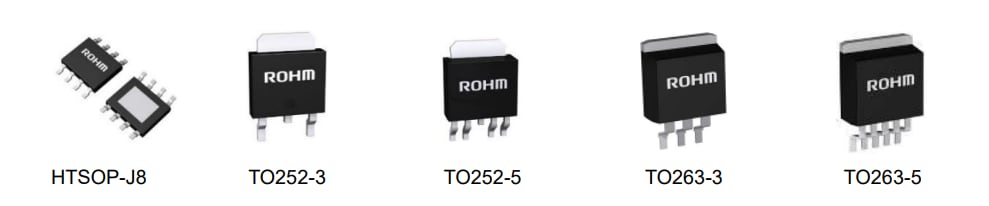 ROHM Semiconductor Nano Cap BD9xND-C-Baureihe LDO-Regler