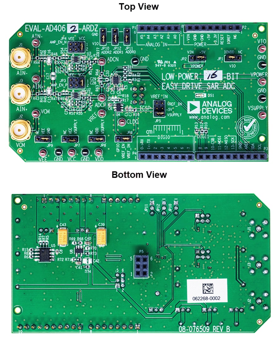 Analog Devices Inc. EVAL-AD4060-ARDZ und EVAL-AD4062-ARDZ Evaluierungsboards