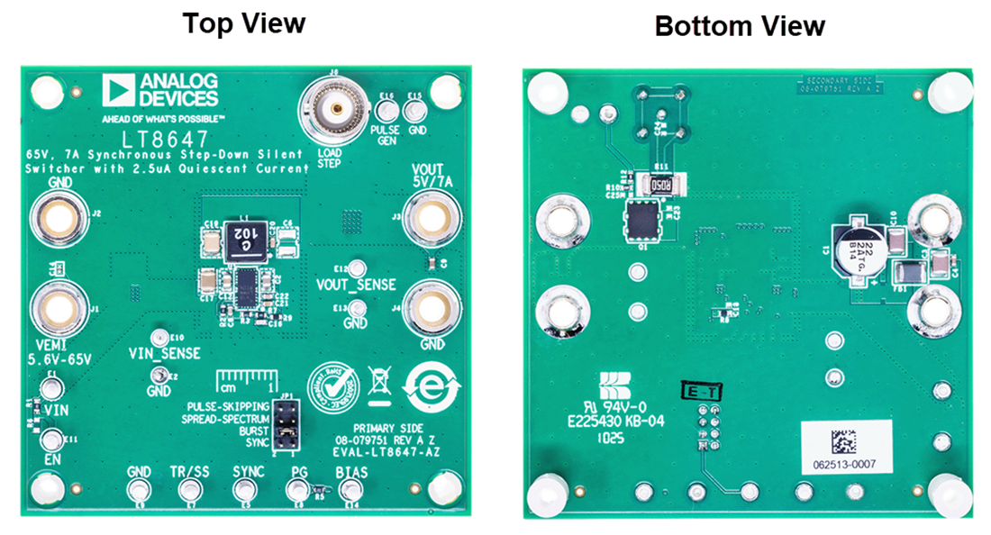Technische Zeichnung - Analog Devices Inc. EVAL-LT8647-AZ Evaluierungsboard
