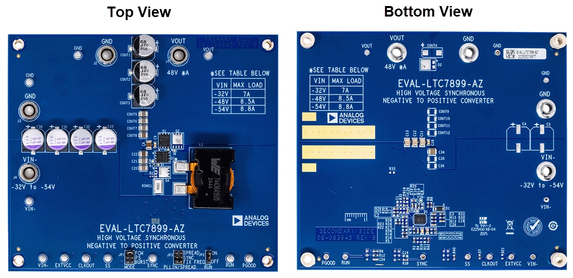 Technische Zeichnung - Analog Devices Inc. EVAL-LTC7899-AZ Evaluierungsboard