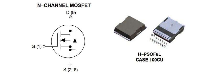 Applikations-Schaltungsdiagramm - onsemi NVBLS1D2N08X MOSFET