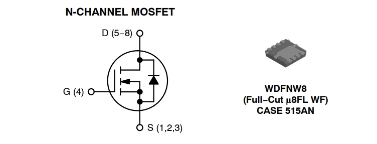 Applikations-Schaltungsdiagramm - onsemi NVTFWS003N04XM MOSFETs