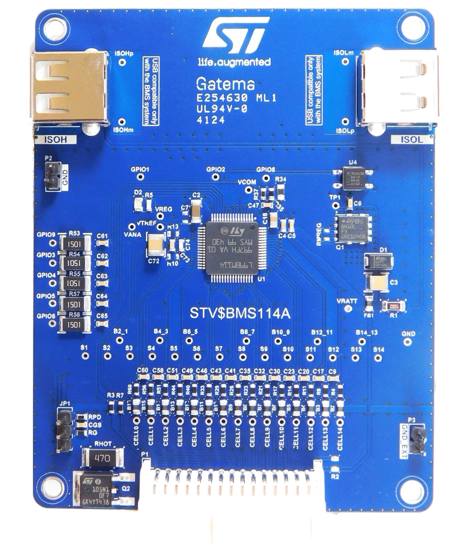 Schaltungsanordnung - STMicroelectronics STEVAL-BMS114 BMS-Evaluierungsboard