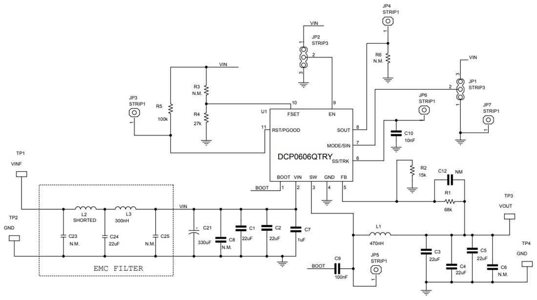 Schaltplan - STMicroelectronics STEVAL-0606YADJ Evaluierungsboard