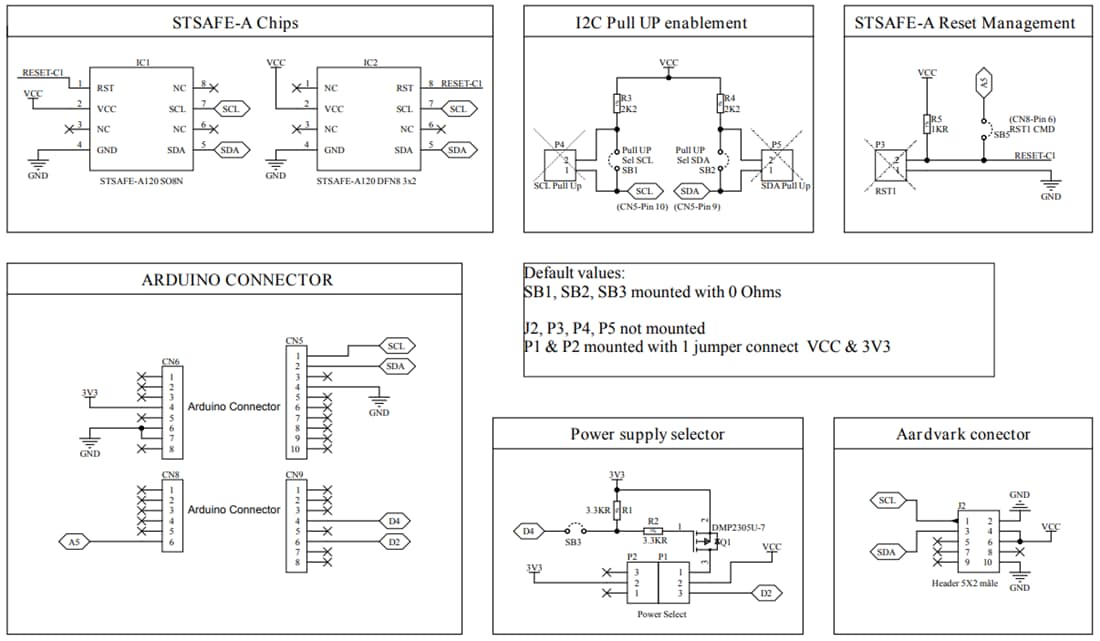 Schaltplan - STMicroelectronics Erweiterungsboard mit sicherem Element X-NUCLEO-ESE01A1