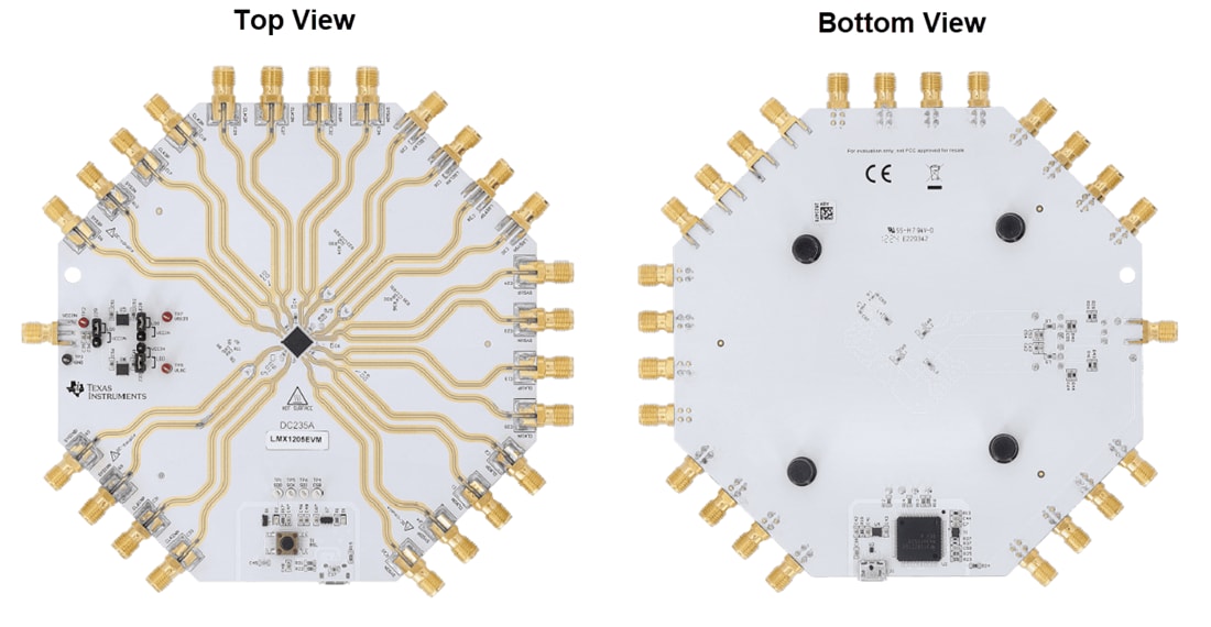 Technische Zeichnung - Texas Instruments LMX1205EVM Evaluierungsmodul (EVM)