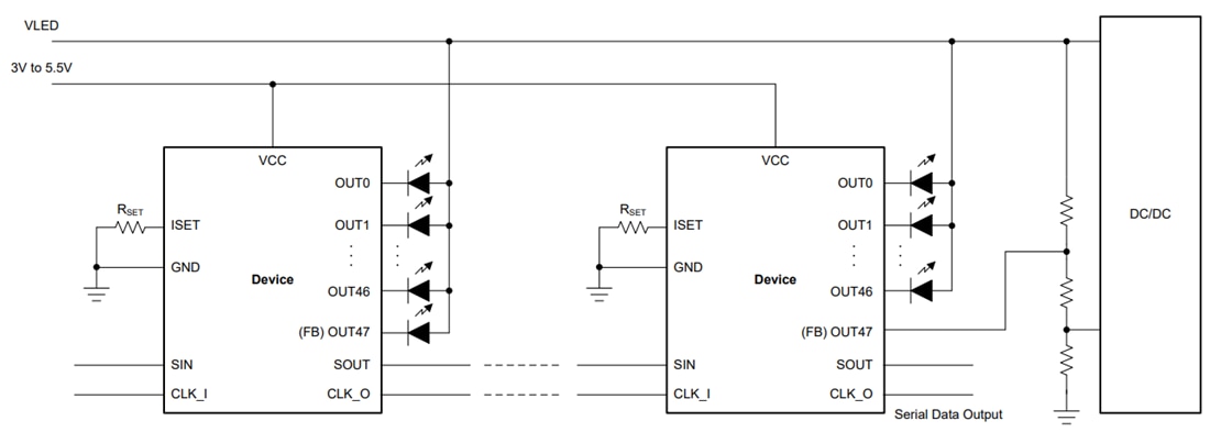 Schaltplan - Texas Instruments TLC69629-Q1 48-Kanal-LED-Treiber
