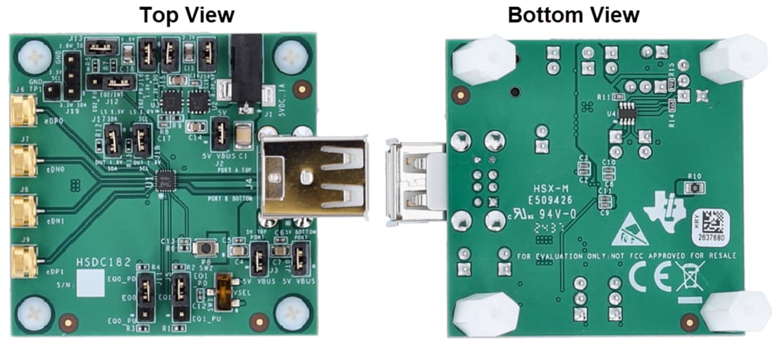 Technische Zeichnung - Texas Instruments TUSB2E221QFNEVM Repeater Evaluierungsmodul