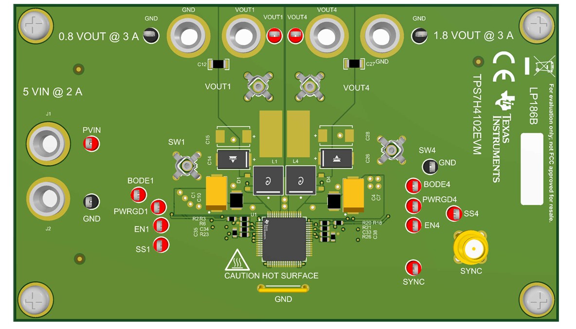 Schaltungsanordnung - Texas Instruments TPS7H4102EVM Evaluierungsmodul