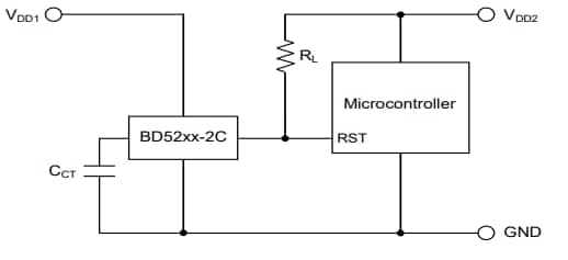 Applikations-Schaltungsdiagramm - ROHM Semiconductor BD5235G-2C Spannungsdetektor-IC