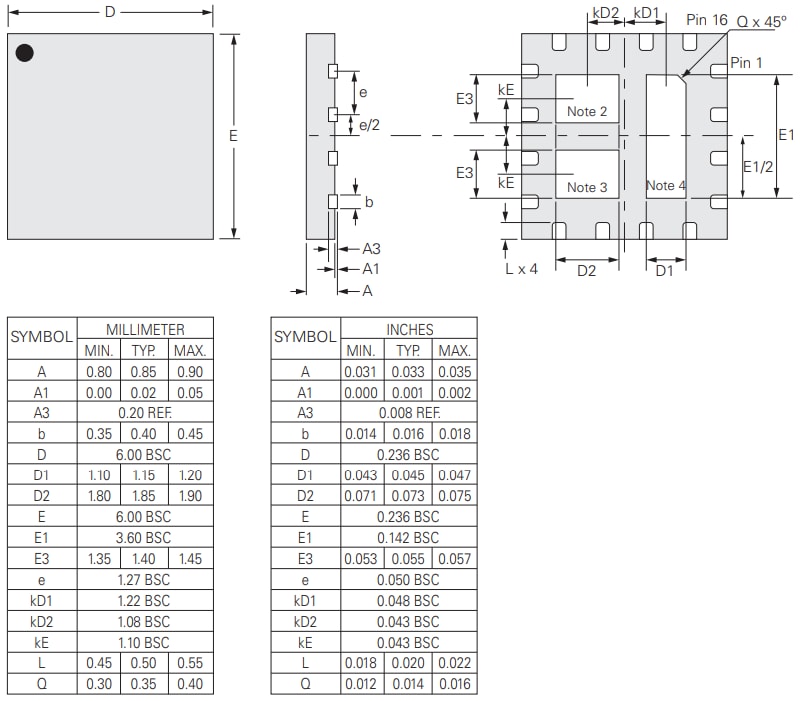 Technische Zeichnung - Littelfuse CPC2501M Halbleiterrelais
