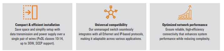 Infografik - Weidmuller Nicht-verwaltete SPE-Schalter 