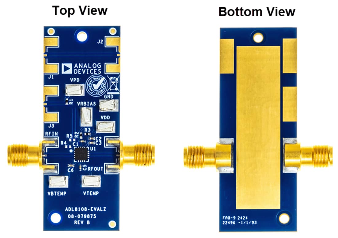 Technische Zeichnung - Analog Devices Inc. ADL8108-EVALZ Evaluierungsboard für ADL8108