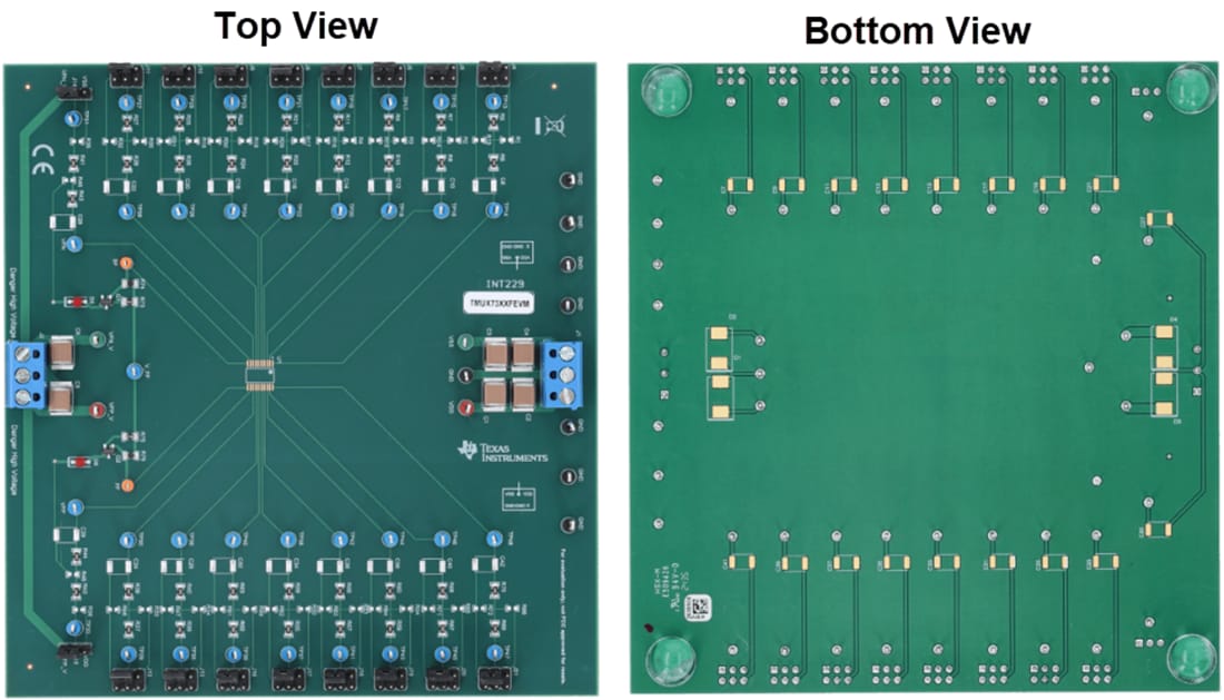 Technische Zeichnung - Texas Instruments TMUX73XXF-EVM Multiplexer-Evaluierungsmodul