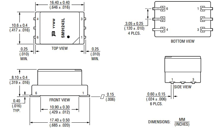 Infografik - Bourns SM91243L Verstärkter Gate-Treiber-Transformator