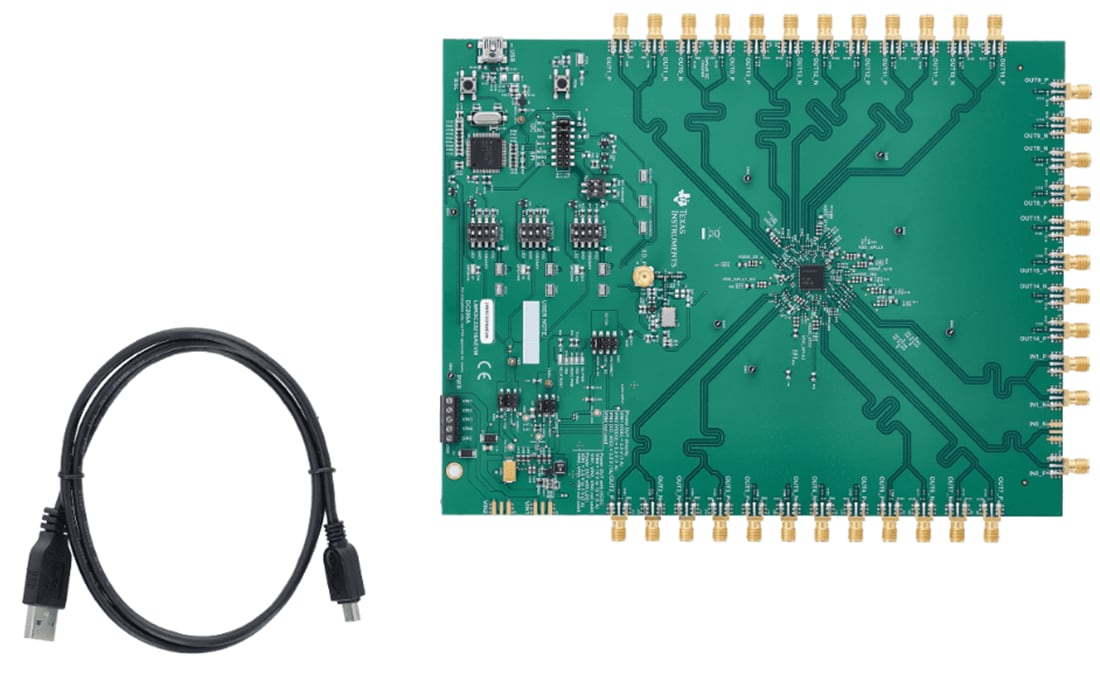 Technische Zeichnung - Texas Instruments LMK5C33216AEVM Evaluierungsmodul (EVM)
