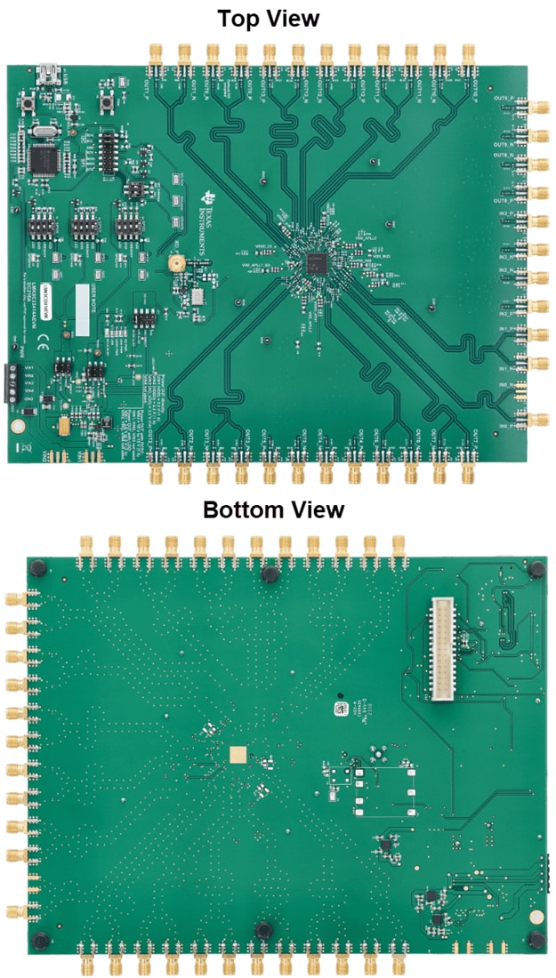 Technische Zeichnung - Texas Instruments LMK5C33414AEVM Bewertungsmodul (evm)