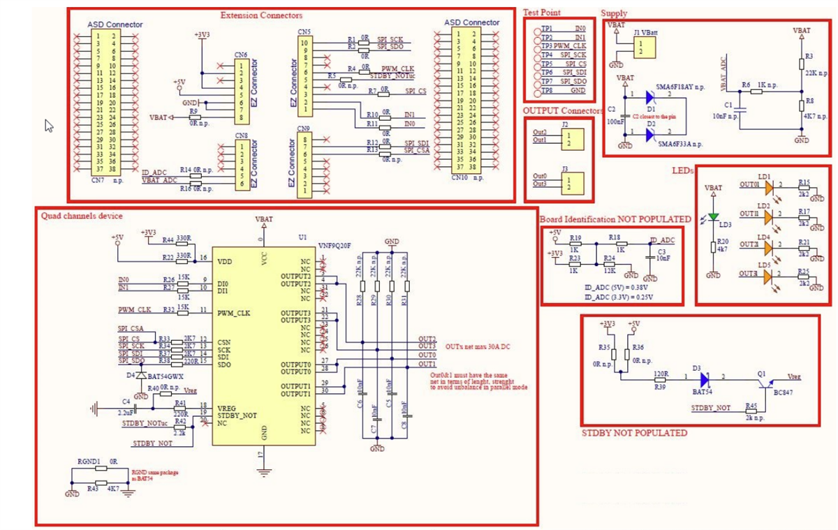 Schaltplan - STMicroelectronics VNF9Q20F Evaluierungsboard