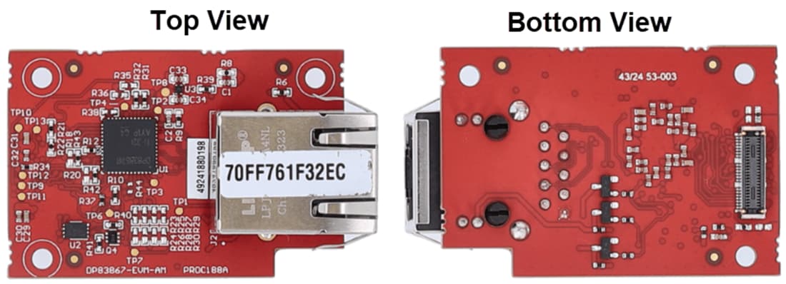 Technische Zeichnung - Texas Instruments DP83867-EVM-AM Ethernet-PHY-Add-On-Board