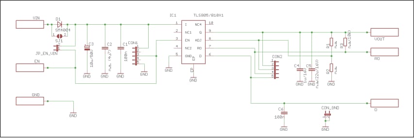 Schaltplan - Infineon Technologies TLS810x1LD Demonstrationsboards