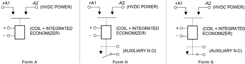 Schaltplan - TE Connectivity / Raychem Kilovac EV210 Hochvoltschütze