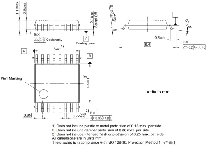 Technische Zeichnung - Infineon Technologies TLE4802 XENSIV™ Induktiver Positionssensor 