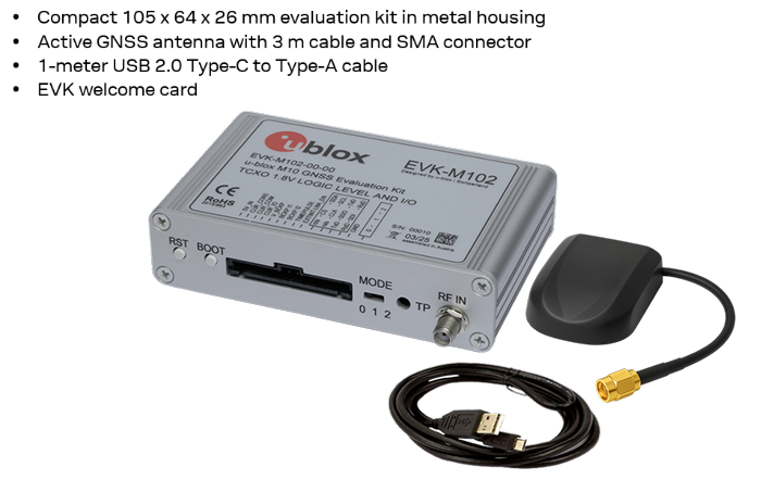 u-blox EVK-M102 GNSS-Evaluierungskit
